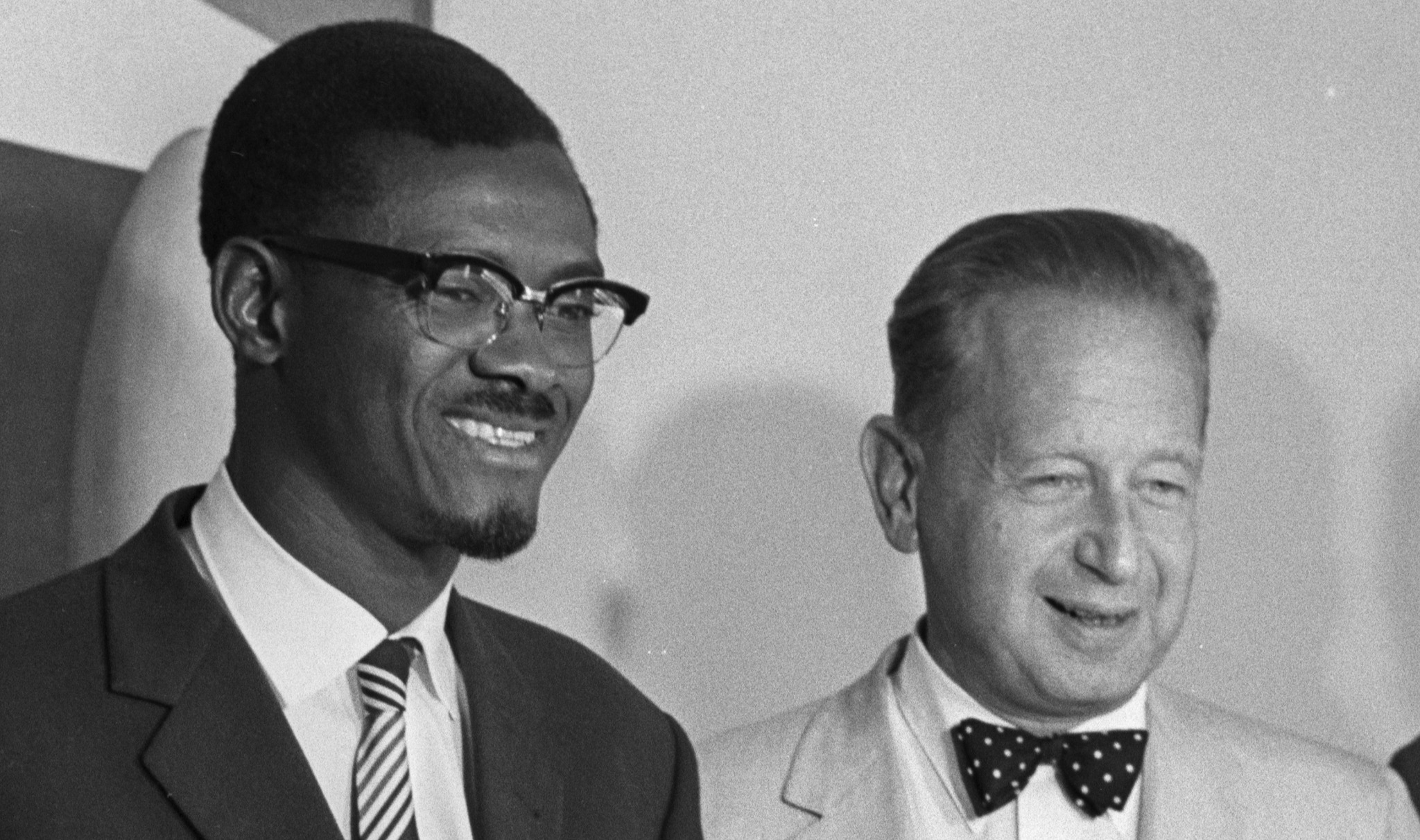 Congo’s prime minister Patrice Lumumba with UN Secretary-General Dag Hammarskjöld in 1960. (Photo: Ben Martin / Getty)