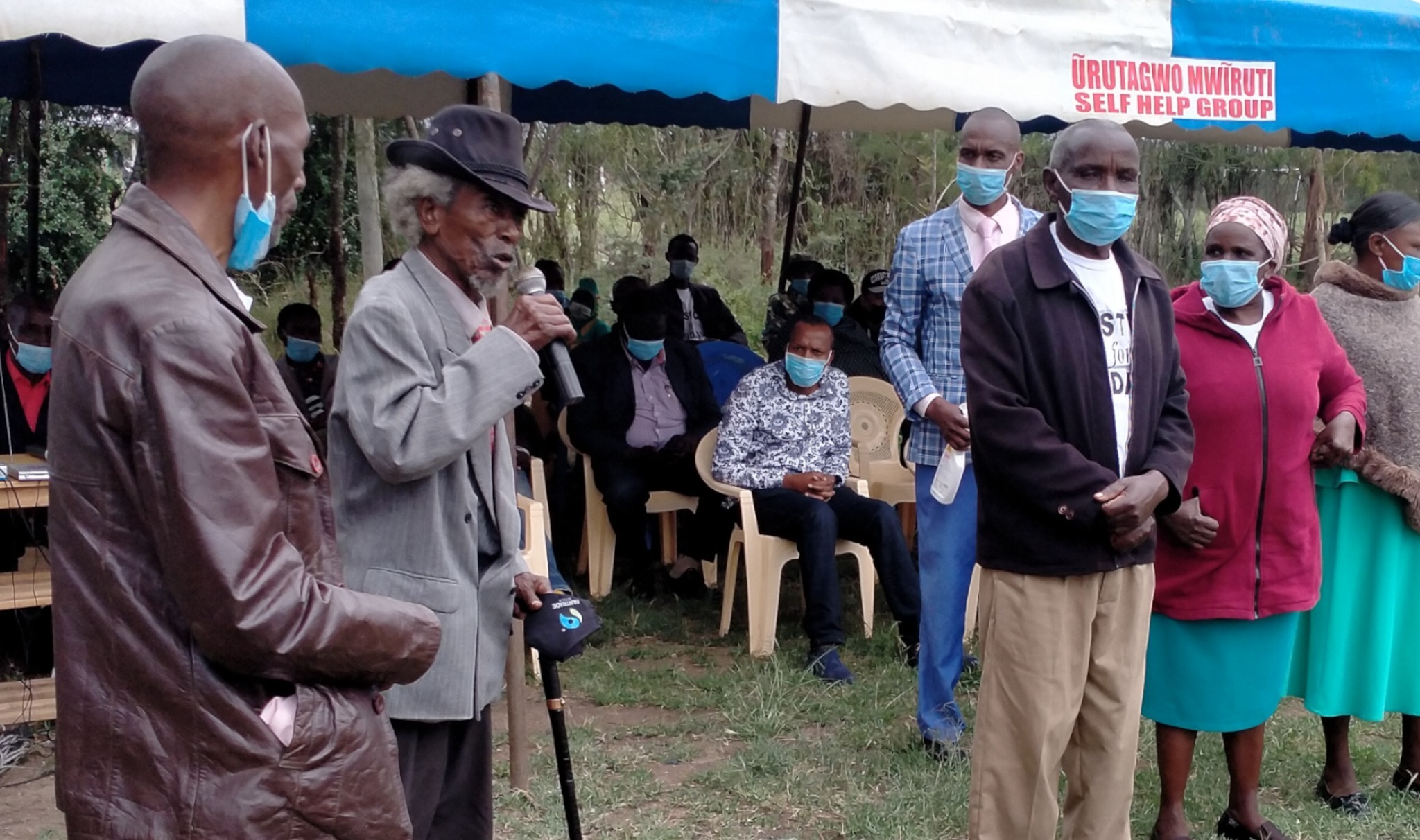 Murage Gitonga s'adressant à un rassemblement Justice pour Lolldaiga (Photo : Kelvin Kubai)