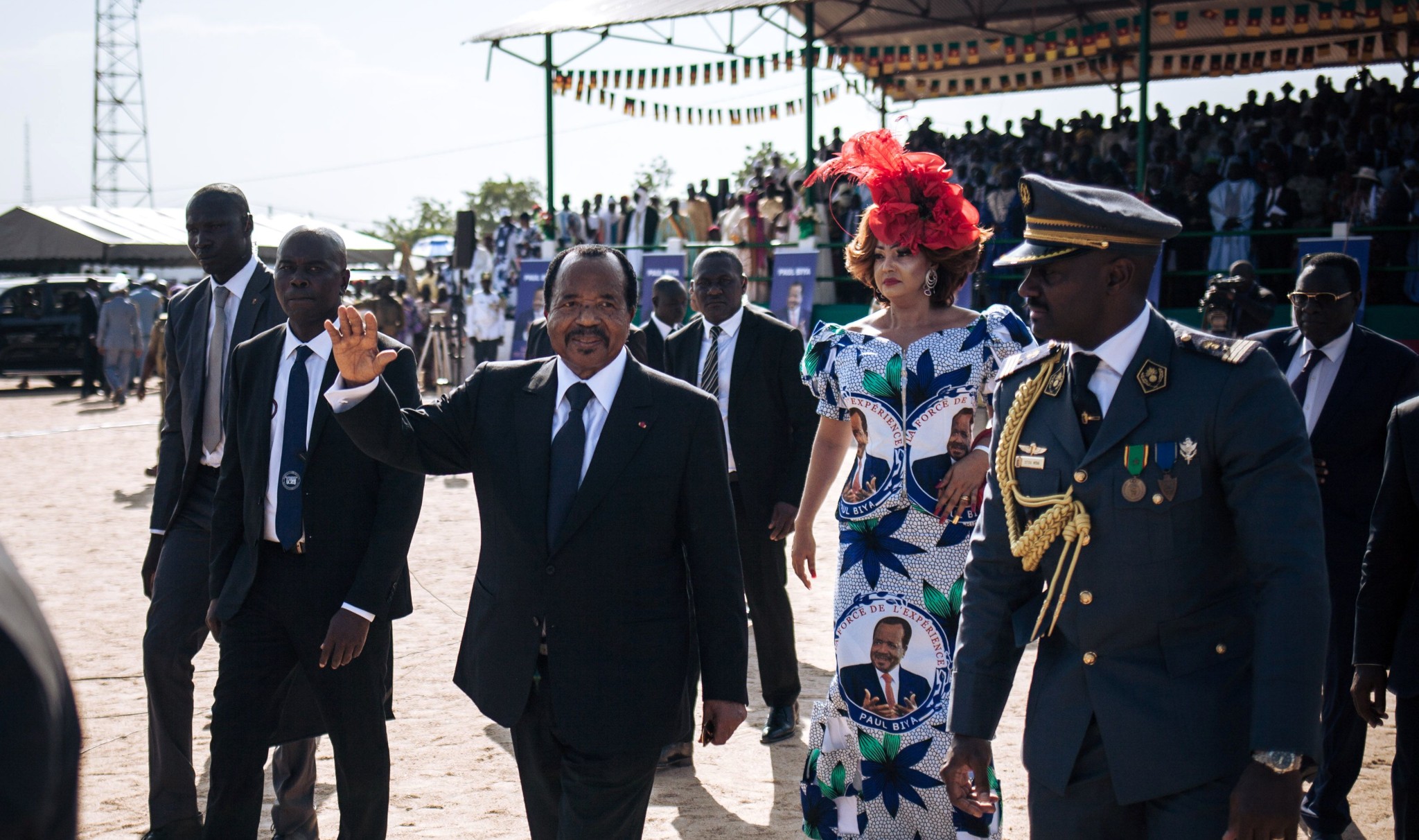 Cameroon's President Paul Biya and his wife Chantal (Photo: Alexis Huget / AFP via Getty)