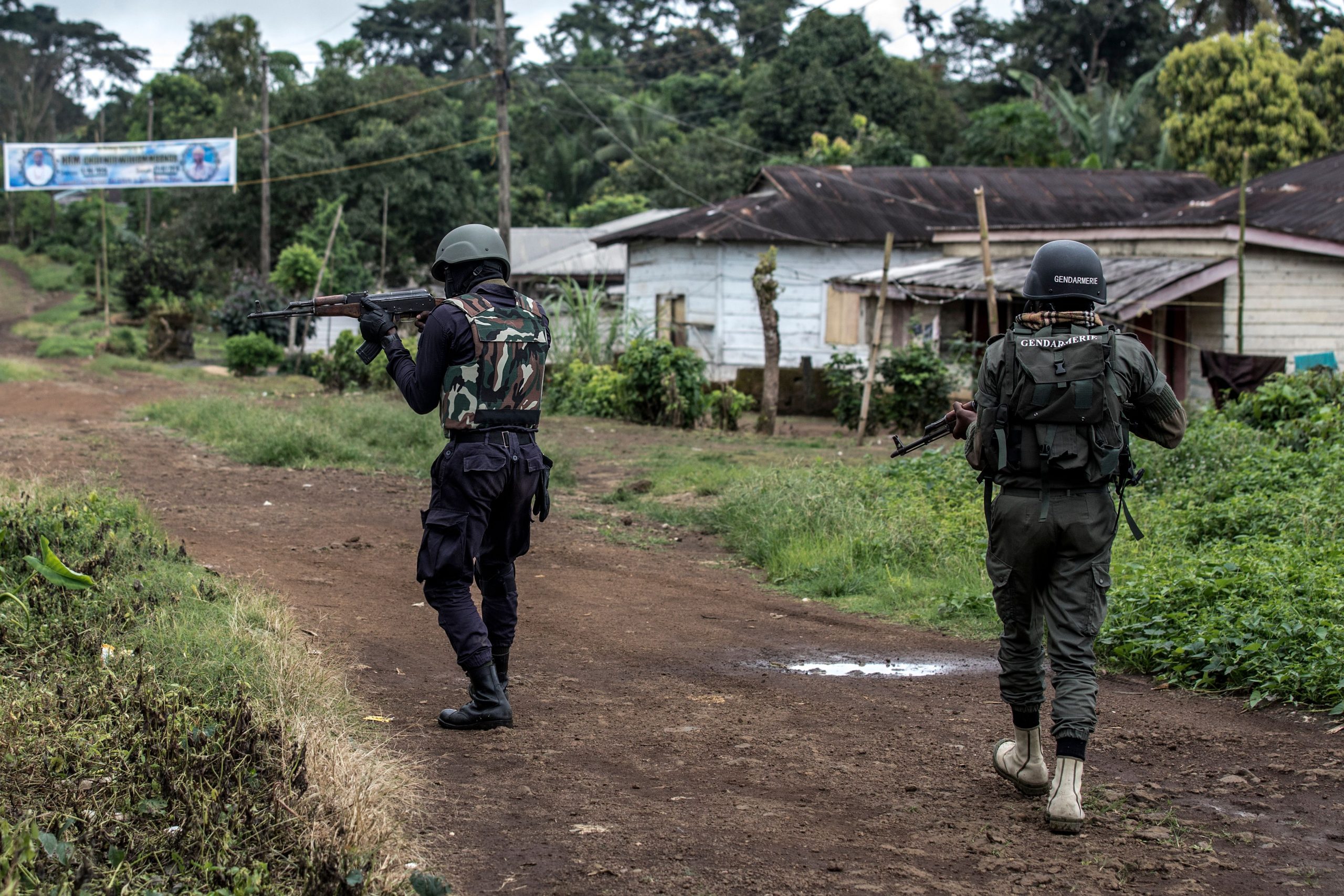 Security forces patrol an English-speaking region of Cameroon (Photo: Marco Longari / AFP via Getty)