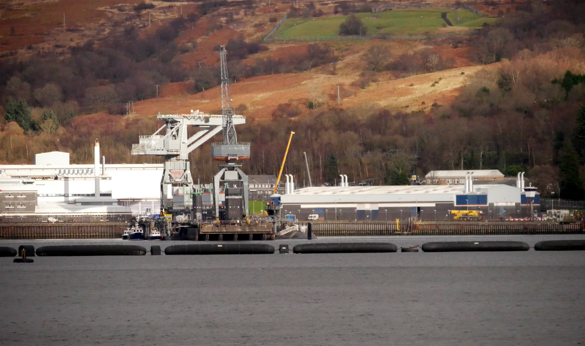 A Vanguard-class submarine moored at Faslane (Photo: Phil Miller / DCUK)