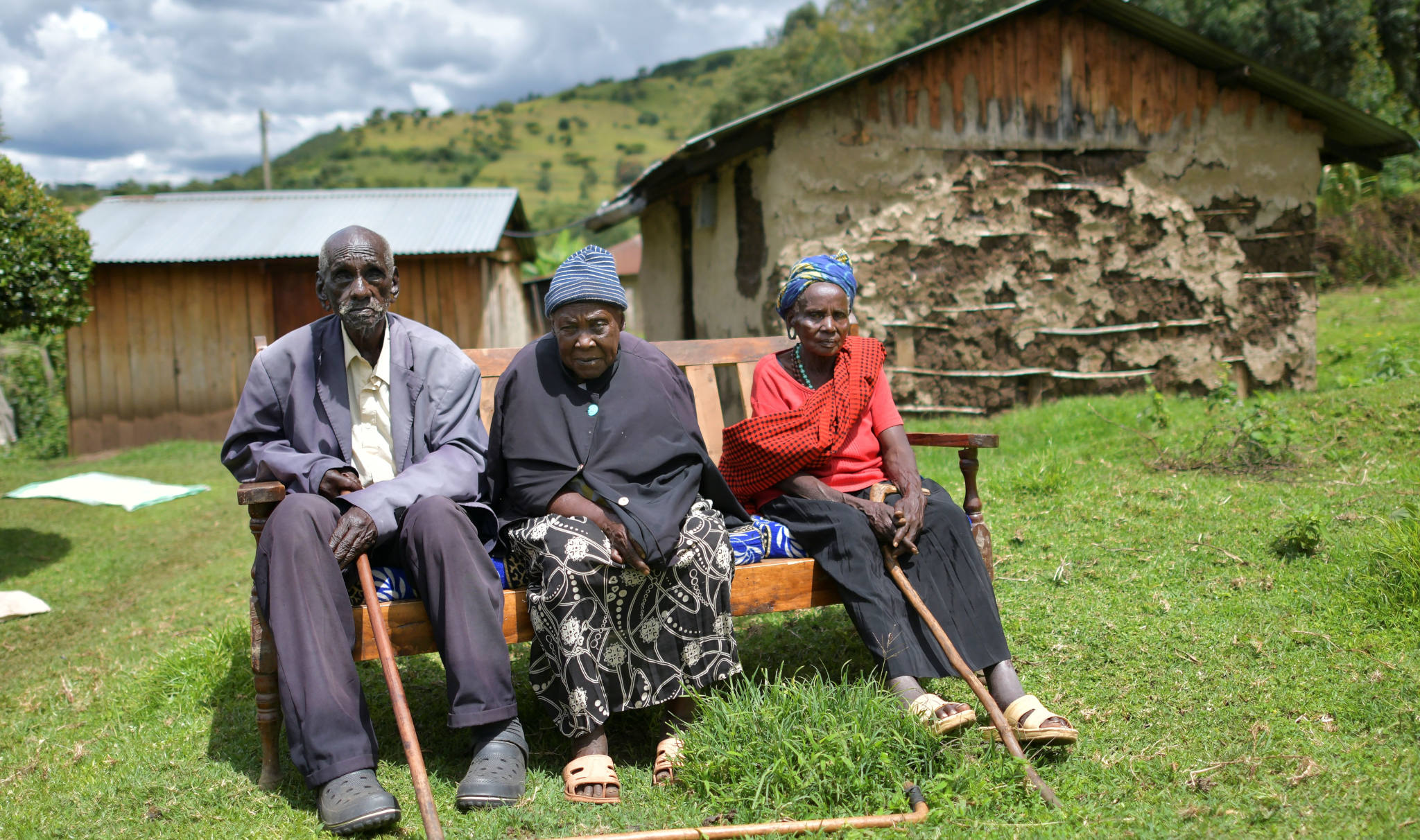 Kibore Cheruiyot Ngasura, left, was evicted from Kericho in 1934 and deported to an island on Lake Victoria. (Photo: Tony Karumba / AFP via Getty)