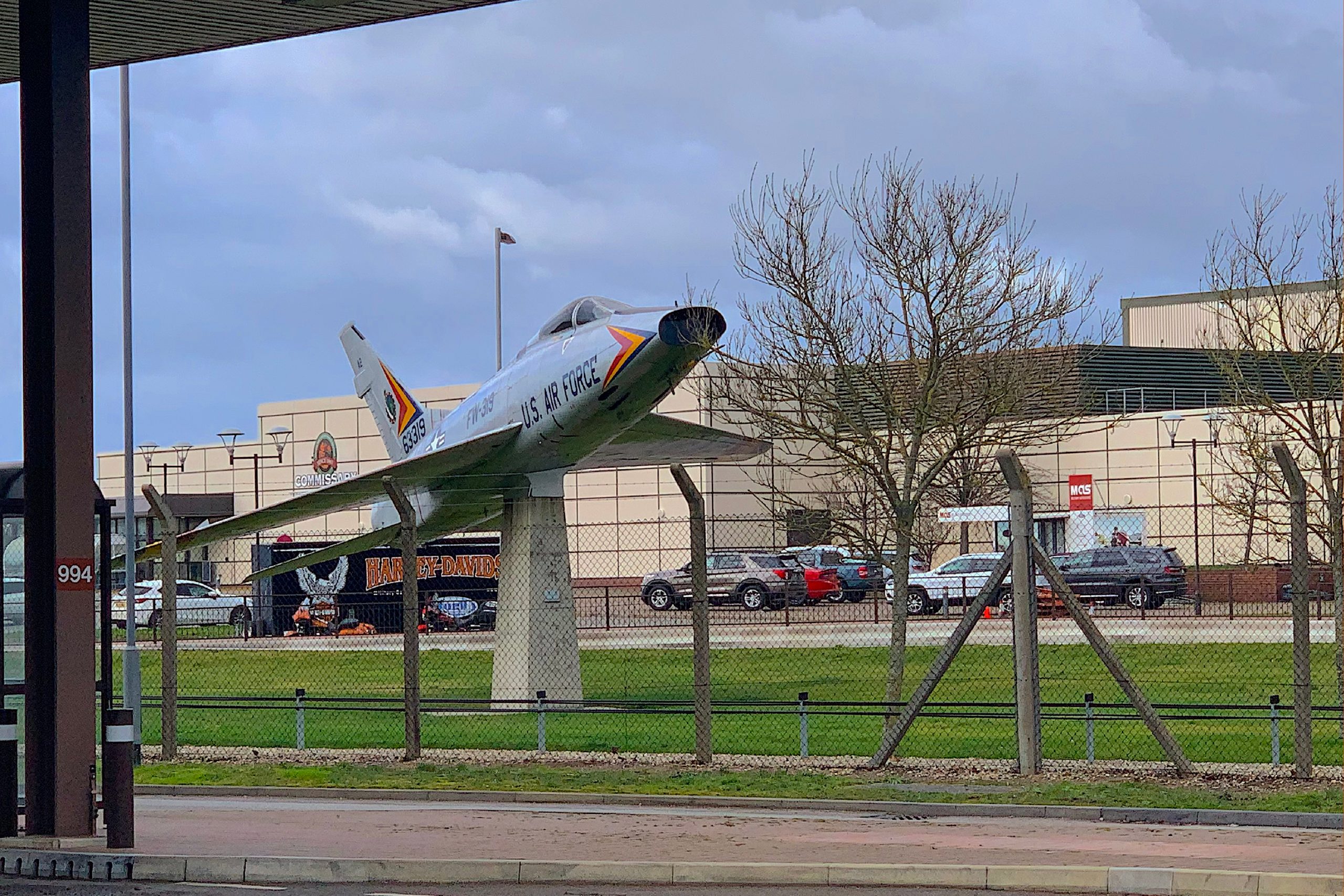 Entrance to RAF Lakenheath in Suffolk, the centre of the US Air Force’s presence in Britain. (Photo: Matt Kennard/DCUK)