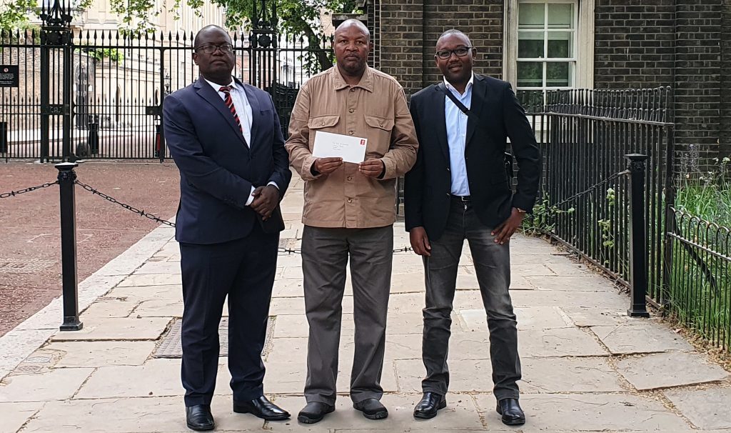 From left to right: Joel Kimutai Bosek - Kenyan lawyer representing victims, Governor Paul Chepkwony - Governor of Kericho County, Dominic Rono - Speaker of the Assembly, Kericho County. (Photo: Provided)