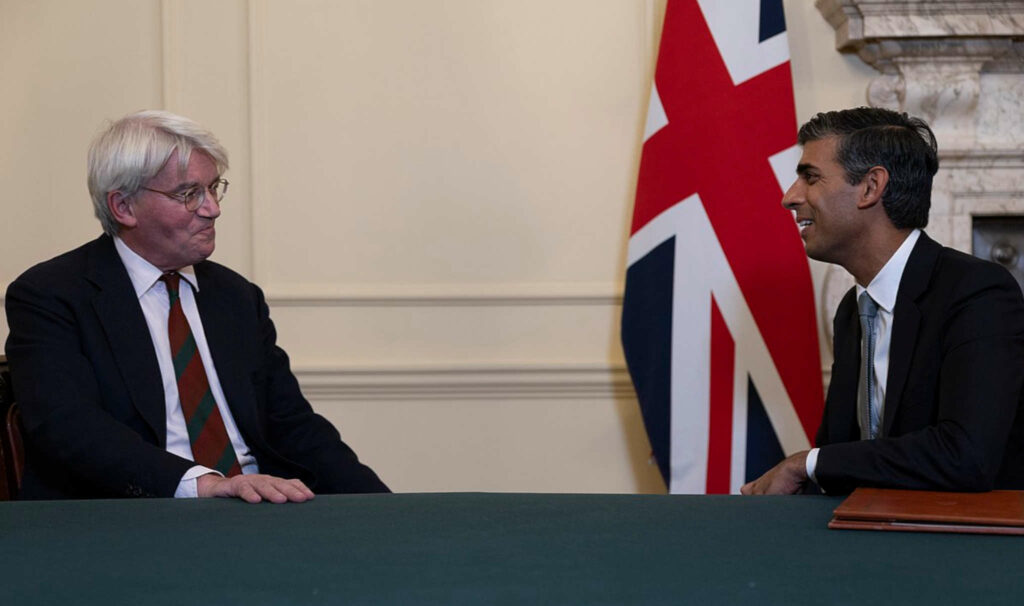 Andrew mitchell with prime minister Rishi Sunak (Flickr)
