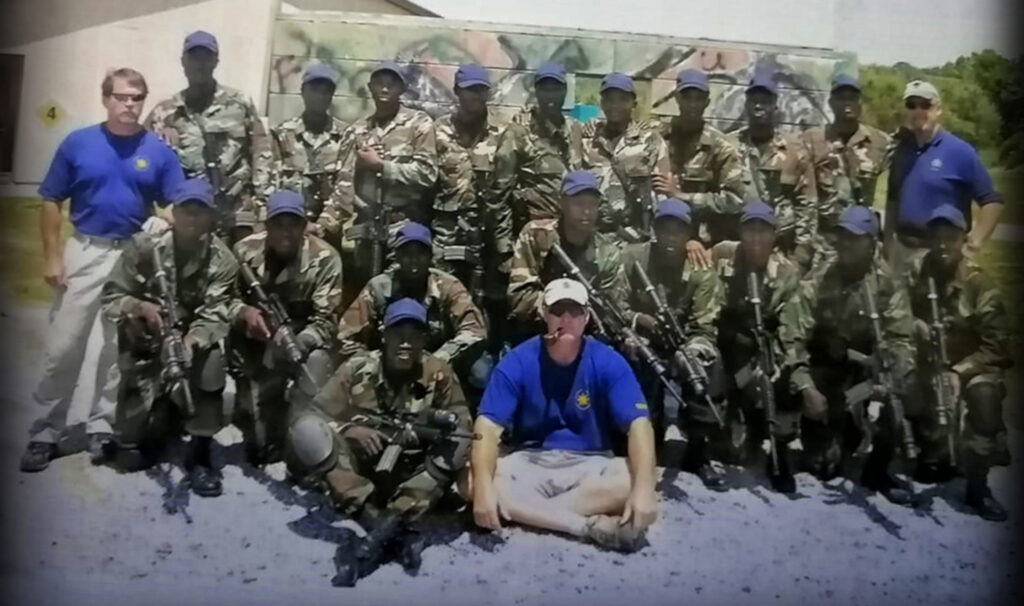 Kenya’s Rapid Response Team undergoing training from US instructors including ‘Mr Bad’. (Photo: Supplied to Namir Shabibi)