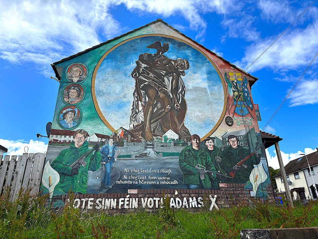 A mural in Ballymurphy, west Belfast. (Photo: Matt Kennard/DCUK)