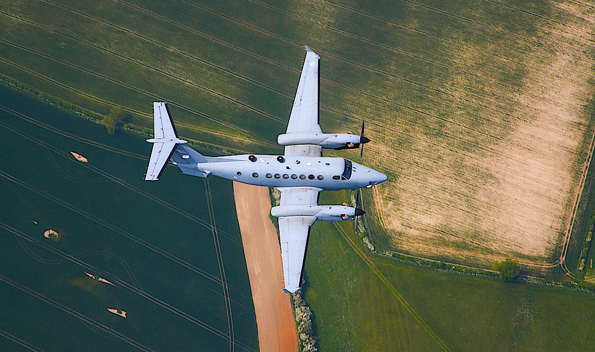 Bir İngiliz Shadow R1 casus uçağı uçuşta. (Fotoğraf: RAF)