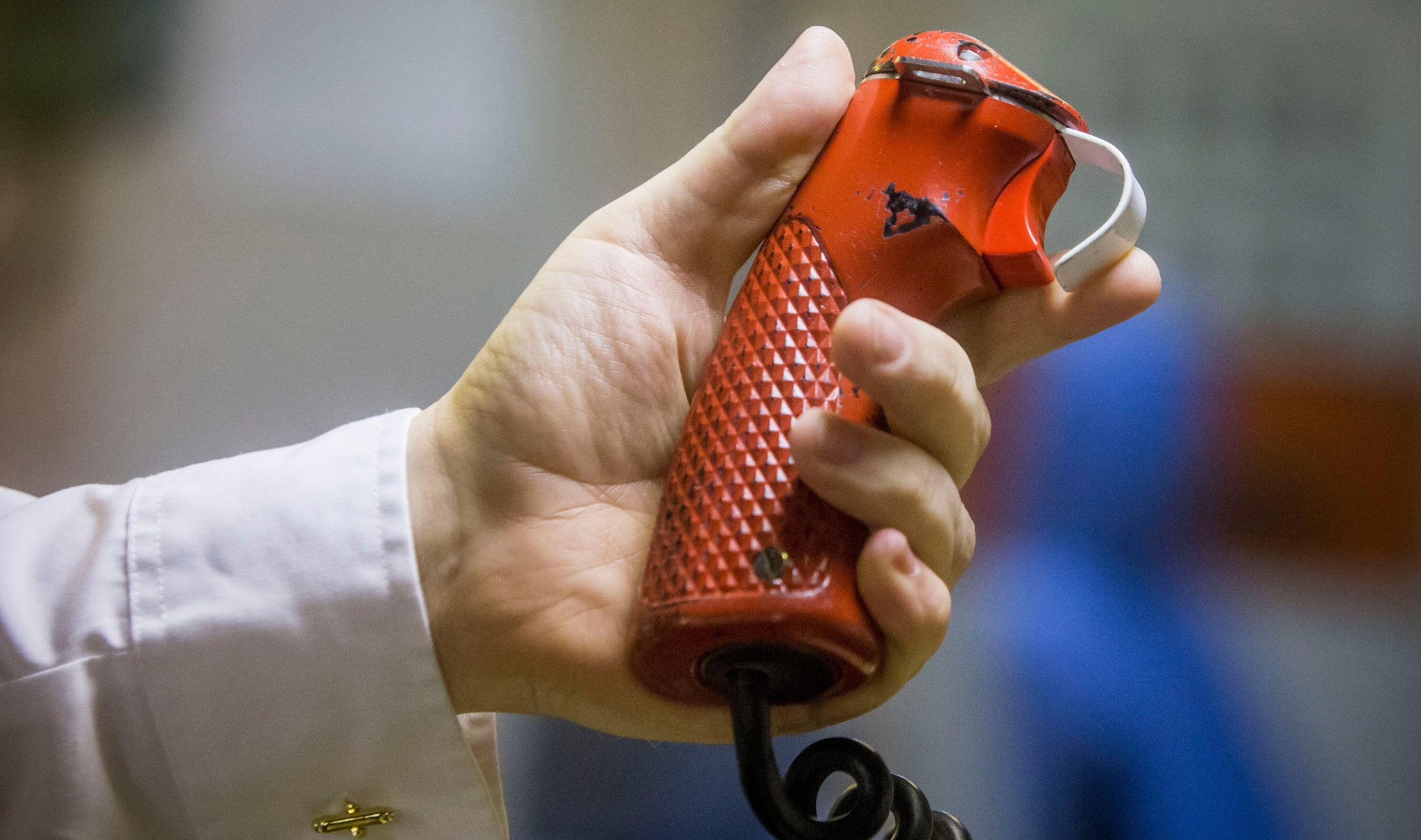 File photo dated 20/01/16 of the Weapons Engineer Officers Tactical Trigger that would be used in the final stage of a nuclear missile launch, on board Vanguard-class submarine HMS Vigilant.