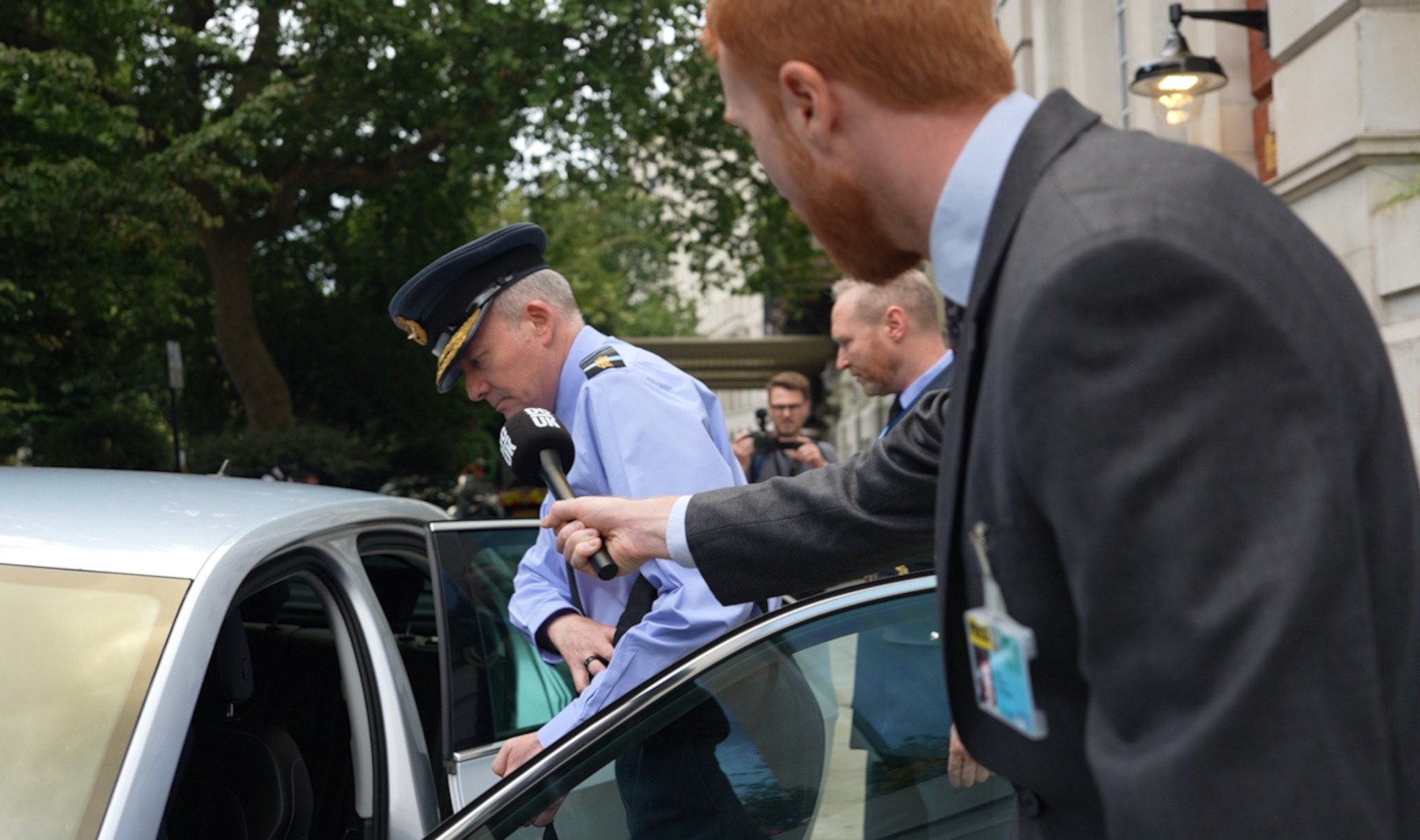 Knighton ignores questions about RAF surveillance of Gaza. (Photo: Declassified UK)