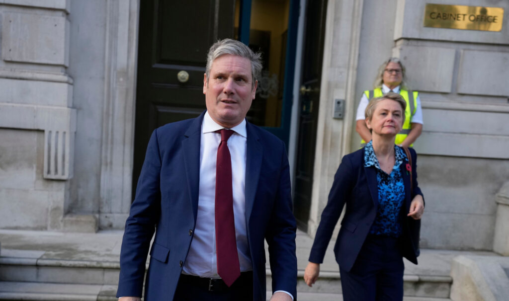Keir Starmer’s home secretary Yvette Cooper (right) has banned Palestine Action. (Photo: Alastair Grant / Alamy)