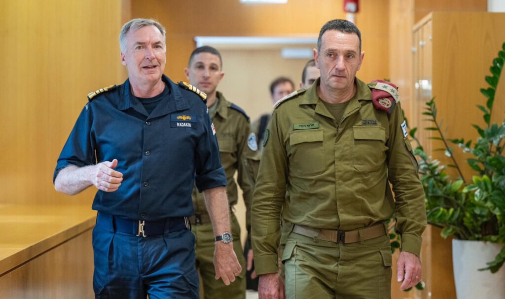 Admiral Radakin met the head of Israel’s military last year. (Photo: IDF / Handout)